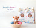 Teddy Bear Gender Reveal Candle – Handmade All Wax Favor Gift