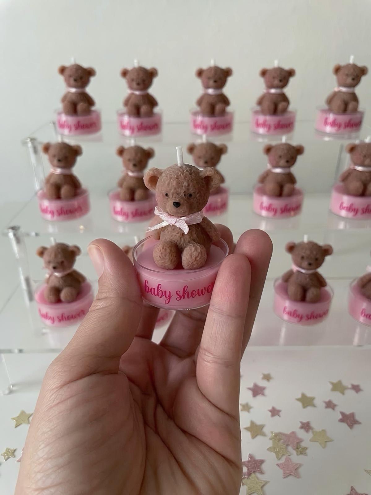 Teddy Bear Tealight Candle for Baby Shower